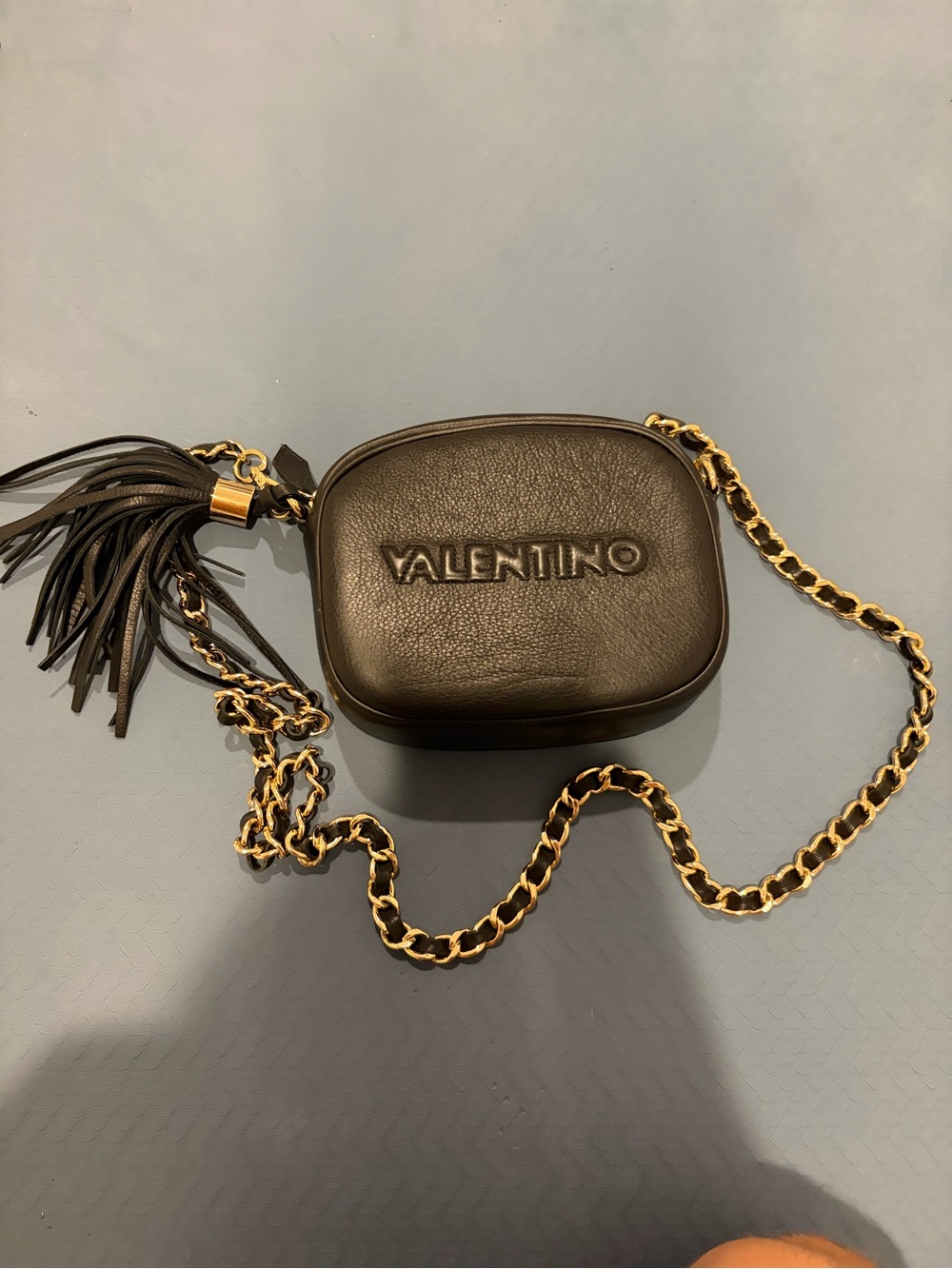 Authentic Valentino by Mario Valentino “Bella” Camera-Style Crossbody Bag Black